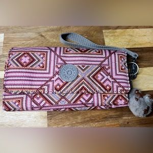 KIPLING PRINTED WALLET pink
